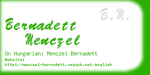 bernadett menczel business card